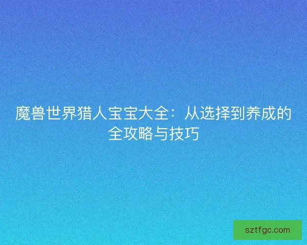 魔兽世界猎人宝宝大全：从选择到养成的全攻略与技巧